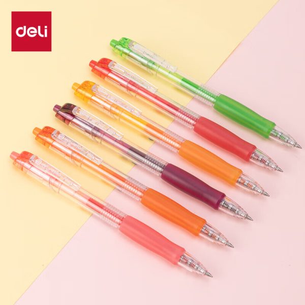 Deli 0.5mm half-needle gel pen signature fountain pen 12 pieces/box red