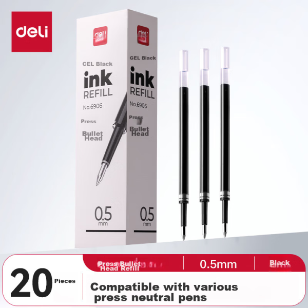 Deli 0.5mm/2B metal automatic pencil movable lead low center of gravity not easy to break the core student stationery exam drawing office marking signature single pen