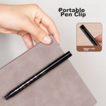 Deli 25K business leather cover conference notepad notebook diary stationery office supplies 96 sheets/book black 3162 - Image 6