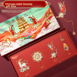 Licao Dunhuang Cultural and Creative Bookmark Souvenir Chinese Style Birthday Gift Bookmark High-end Light Luxury National Tide Museum Souvenir Bookmark Gift Box Set Metal 4 Bookmarks + Gift Box - Image 8
