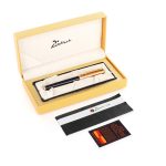 Deli hand protector large area sheath writing without fatigue hand buffer anti-break core automatic pencil 0.5mm (3 pens 1 lead) white 34110 - Image 7