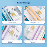 M&G subject classification portable document bag elementary school student zipper bag homework subject storage book bag double layer mesh 5 pieces ADM945A6 - Image 5