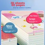 Juvenile companion X Senmu diary elementary school children cartoon cute Tianzi square A5 diary car line book starry sky bear square 4 books CXA5030A303 - Image 6