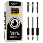 Deli ballpoint pen medium oil pen 0.7mm bullet soft rubber handshake ballpoint pen click pen office supplies blue 36 pieces/box P06546 - Image 3