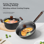 Debo Debo cookware set frying pan soup pot two-piece set iron pot non-stick pan not picky stove DEP-DZ691 - Image 2