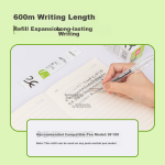 Deli 0.5mm gel pen carbon signature pen black full needle tube 12 pieces/box - Image 3