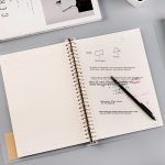 [Lowest price on the entire network] ujia loose-leaf notebook stationery business office notepad thickened detachable leather meeting record book high-value diary customizable black - Image 3
