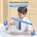 Cat Prince guardrail sitting posture corrector children's anti-bending writing corrector primary school students protect myopia hunchback children's posture learning correction extended blue - Image 6