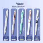 Deli rough-tip erasable whiteboard pen wear-resistant and durable office stationery conference teacher training teaching blue 10 pieces/box P06817