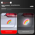3M reflective stickers warning tape logo luminous stickers electric car motorcycle car scratch cover stickers diamond grade - rainbow signal 8.5cm*8.4cm (1 piece/bag) - Image 5