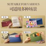Deyin [the lowest price on the whole network] recitation manuscript folder poetry recitation book folder speech manuscript folder recitation folder speech book folder signing book A4 velvet red blank certificate shell 2301 - Image 8