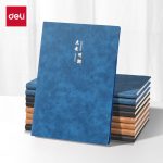 Deli leather notebook notepad meeting record book sheepskin thickened A5/120 sheets single BP103 blue (to be expected in the future) - Image 2