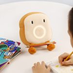 Momen doll alarm clock toast plush alarm clock night light multi-function student creative electronic clock boys and girls children's holiday gift to sleep with haha - Image 3