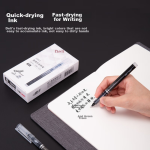 Deli large capacity gel pen signature pen 4 times writing office stationery 1600 meters giant writing 0.5mm bullet head black 20 pieces/box 33003 - Image 2