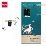 Deli quick-drying gel pen MUJI style signature pen student office pen ins cold style 0.5mm ST head black 3 pieces/box SA575-3 - Image 4