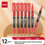 Deli bulk pack 0.5mm black bullet head uncapped neutral pen refill student neutral pen signature pen refill 34567/6600/Q7 suitable for 50 pieces/barrel 33405