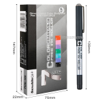 KACO Jingdian Subject Ⅱ Press neutral pen high value student exam brush pen 0.5 black quick-drying signature pen water pen carbon pen press ballpoint pen 4 sets - Image 4