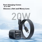 ANKER Anker Freezing Point Fast Charge 20W Apple Charger Gallium Nitride PD Applicable to iPhone16promax15 Huawei Xiaomi Mobile Phone Charging Head Data Cable Set White - Image 6