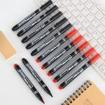 Jin Wannian whiteboard pen black mini small thin rod single head erasable easy to erase children's male and female special pen 20 pieces K-0603 - Image 6