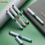 AIHAO Enjoy Grip Press Gel Pen Large Capacity 0.5mm Bullet Student Exam Pen Office Signature Water-Based Pen Black 12 Pieces GP270