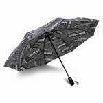 C'mon fully automatic umbrella tri-fold large windproof reinforced men's business folding umbrella black newspaper automatic umbrella - Image 2