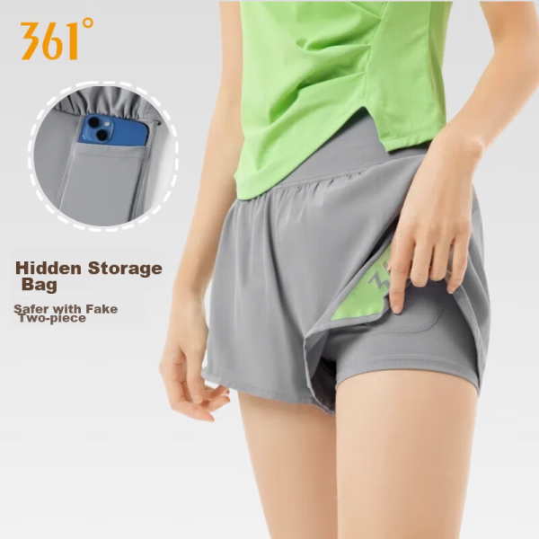 361° sports fitness yoga pants women's summer thin fake two-piece breathable outdoor cycling running shorts