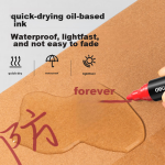 Deli thick head refillable ink marker oily big head logistics express office marker red 10 pieces/box S552 - Image 3