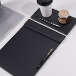 Tengxiong leather A4 conference pad clip corporate business hotel conference room stationery office supplies report clip record pad clip cardboard note magnetic writing board clip customizable logo - Image 4