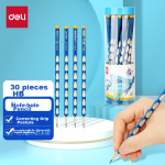 Deli hole pen pencil 10 HB writing pencils easy to grip children's posture correction student calligraphy pen gift (blue) HC806-HB Children's Day gift for girls - Image 9
