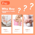 Babyprints children's toilet seat baby toilet baby child toilet seat pad folding portable blue