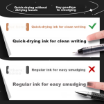 Off-grass black 0.5mm needle tube straight liquid pen quick-drying neutral pen needle tube head carbon straight liquid pen student signature pen water pen wonderful meta-universe [6 pieces] - Image 5
