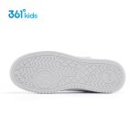 361° children's four seasons skateboard shoes for boys and girls (3-12 years old) versatile Velcro skateboard shoes white shoes pink 37 - Image 7