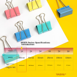 Deli 12pcs 50mm Color Long Tail Clip Ticket Clip 1# Oversized Dovetail Clip Ticket Clip 12pcs/Tube 8551ES - Image 3