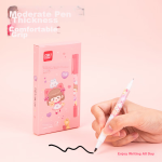 Deli student children's stationery art double-headed hook pen thin rod marker sweetheart girl hook line marker 6 black S562-G - Image 5