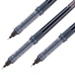 Deli (deli) warm sun quick-drying press neutral pen ink with fragrance 0.5mmST head student brush pen examination pen signature pen black 3 pieces/box SA612-3 - Image 3