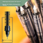 Deli (deli) uncapped office gel pen set 0.5mm bullet head 10 signature pens 10 refills 33189 - Image 6