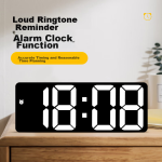 BBA alarm clock smart student digital led electronic clock desktop bedside ornaments alarm black white 0712 - Image 4
