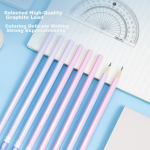 Snow White (snowhite) direct liquid fountain pen free ink capsule quick drying large capacity primary school students EF small bag tip calligraphy practice FP801A + FP801B erasable blue 6 pieces - Image 3