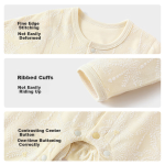 babylove newborn baby clothes spring triangle romper crawling clothes newborn baby pajamas base smoked leaf jacquard spring clothes - Image 2