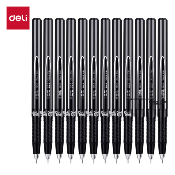 Deli 12-color HB black rod office leather writing pencil (black) (12 pieces/box) drawing graffiti S955-HB Children's Day gift for girls