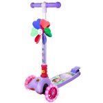 Angelamiao children's scooter portable foldable Children's Day gift yo-yo car flashing wide wheel skating wide wheel