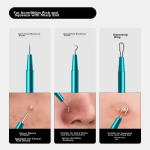 CARLI BYBEL acne needle set blackhead needle acne needle acne beauty needle acne squeeze tweezers cell clamp 5-piece set - Image 5
