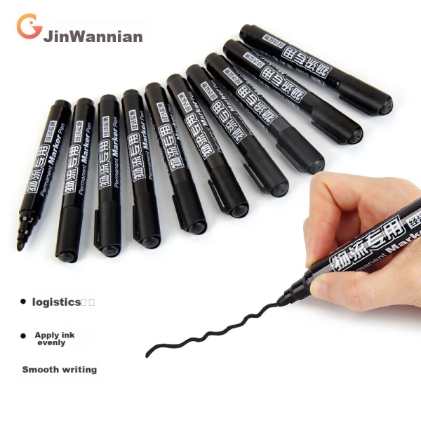 Deli business style large capacity uncapped neutral pen signature pen office office pen 0.5mm bullet head 12 pieces/box black S62