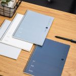 Deli 25K/180 sheets business notepad notebook leather cover office meeting diary blue 22298 - Image 6
