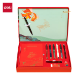 Deli large capacity flat rod yellow fluorescent pen student exam review key mark pen office water-based marker handbook graffiti painting available S625 - Image 5