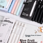 Deli (deli) Liunian Xingchen series straight liquid pen signature pen 0.5mm full needle student neutral pen water pen ballpoint pen black 12 pieces/box S858 - Image 6