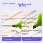 Deli soft color highlighter color eye-catching note pen handbook can use water-based marker matcha green grape 4 pieces/box SK206 - Image 4