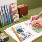 [A must-have for back-to-school] NUSIGN round office pen holder German creative design office supplies desktop storage cherry blossom pink NS023 - Image 5
