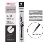 Deli Lianzhong Sanyuan quick-drying test gel pen 0.5mm test available uncapped gel pen review signature pen full needle black 12 pieces/box S109 - Image 2