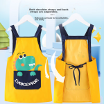 9i9 children's apron summer painting clothes overalls waterproof baby sleeves kindergarten meal reverse wear splash-proof clothes dinosaur A12 - Image 3
